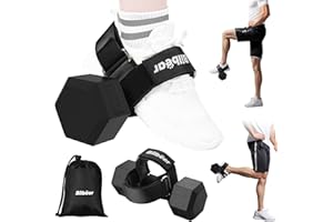 Bilbear Tibialis Trainer Strap for Shin Splint Relief Exercises,Adjustable Dumbbell Foot Attachment for Hip Flexor Raises,Dumbbell Ankle Strap Relieve Leg Pain Increase Range of Motion