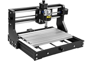 VEVOR Machine à graver 2500 mW CNC 3018 Pro 300 x 180 x 45 mm 3 axes avec carte de commande GRBL et contrôleur hors ligne
