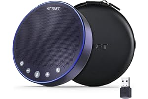 EMEET Altavoz de Conferencia Bluetooth - Altavoz con Cancelación de Ruido USB M3 para 6-12 Personas, micrófono Full Duplex 4 para Zoom, Skype Plug and Play, micrófono de Conferencia portátil