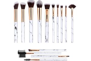 ‎BESTOPE PRO Pinselset Makeup Marmor 14 Stück, Make-up Pinsel Set mit Lidschatten pinsel Foundation Lidschatten Concealer Eyeshadow Schmink Pinsel