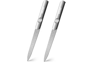 BEZOX Diamond Deb Set di lime per unghie – 2 pezzi in acciaio inox doppio rivestimento in polvere diamantato – Lima professionali per la cura dei piedi – Strumenti per lo styling delle unghie per la