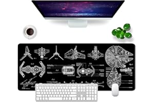 GSQITE Large Gaming Mouse Mat XL Black Desk Mat 31.5x11.8x0.12 inch Desk Pad Keyboard Mouse Pad (Gaming -5)