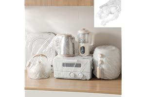 Wobestod 20 Stück Verdickte Staubschutzhüllen Transparente Küchengeräte Haushaltsgeräte Abdeckung Elastisch Staubdichte Abdeckung Wiederverwendbar Für Mikrowellen Toaster Ofen (90 * 110CM)