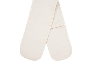 ALANNA JONES 100% Cotton Professional Double Oven Glove Chef Catering Home Kitchen Cooks Restaurant Double Oven Cooking Gloves Heat Resistant Pot Holder Mitt 4 Sizes (17x68 cm)
