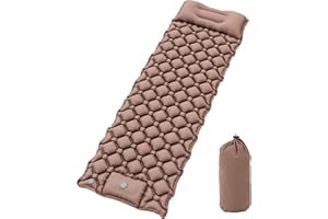 YITAHOME Camping Mat, Ultralight Self Inflating Sleeping Mat with Built-in Pump & Bag, Large Pillow, Portable Camping Mattress Inflatable Waterproof for Outdoor, Camping, Hiking (Desert Yellow)