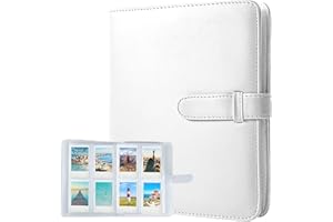 Film Album 256 Pochettes (5.8 X 8.8CM), EAAERR Portable Mini Album Film pour Fujifilm Instax Mini Film/Papier Photo Polaroid Zink/Papier Photo Kodak Zink (Blanc)