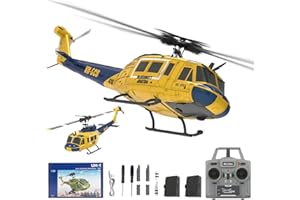 NULA RC ERA C032 UH-1 Huey RC Helicóptero teledirigido, escala 1/48 6CH, 2,4 G, giroscopio militar teledirigido de 6 ejes con vuelo de retorno 3D, mantenimiento de altitud para adultos principiantes