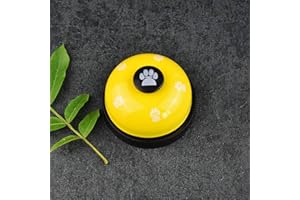TopHomer Dog Doorbells, Pet Training Bell, Table Bell for Dogs, Dog Doorbell for Small and Larger Dogs, Toilet Training Bell, Interaction Bell, Yellow
