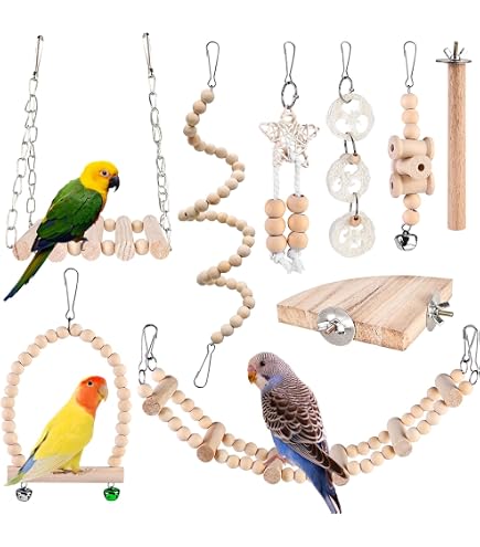 Nuanchu 6x Vogel-Sitzplattformen Aus Wellpappe - Für Papageien, Sittiche, Zum Kauen & Spielen