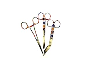 ‎KOMIRO GD 3er-Set. Verbandschere und Krankenschwesternschere mit Blumenmotiv