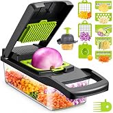 Astreon 13 Par&ccedil;a Sebze Doğrayıcı, Ultra Keskin Paslanmaz &Ccedil;elik Bı&ccedil;aklar, Geniş Hazneli, Salata Yapıcı, D&uuml;z, K&uuml;p Spiral &Ccedil;oklu 