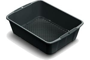 botle Gartensieb Sieb aus Kunststoff Sieblochgröße 4-10 mm (BxH) 29,4cmx10,8cm Anthrazit rechteckig manuelle Verstellung des Siebeinsatzes für Sand und Kompost