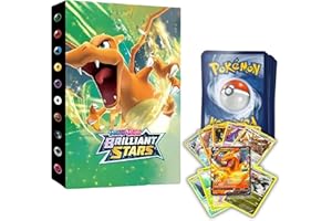 COASTAL BUNDLES Trading Card Binder Bundle - Includes 50 Pokemon Cards and 4-Pocket Card Binder with 240-Card Capacity - Ideal for Legendary Pokemon Cards and Compatible with Pokemon TCG