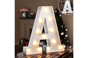 LEDIDO LED Buchstaben Lichter Alphabet,Led Leuchtbuchstabe mit Warmes & Kaltes Weiß,LED Brief Beleuchtung Buchstaben Nacht Lichter Dekoration für Geburtstagsfeier, Hochzeit, Kinderzimmer, Buchstaben A