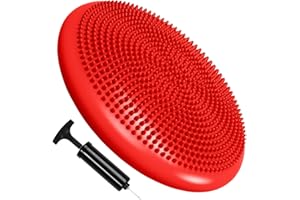 ONEX Yoga Balance Board Wobble Cushion Stability Disc with Air Pump Inflatable Anti-Slip Balance Trainer Wobble Pad for Core Strength, Abdominal Training, Physiotherapy, Gym & Yoga Exercise