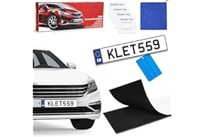 Wzone 1Pcs Number Plate Holder, 50 x 10cm Frameless Licence Plate, Including Mounting Materials, Self Adhesive Weatherproof License Plate Holder for All Cars