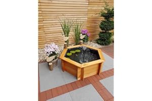 ‎PROMADINO Promadino Sechseck-Hochteich 100cm Braun