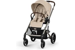 CYBEX Gold Cochecito Balios S Lux, Posición Reclinada Ergonómica, Sistema de Arnés con Una Sola Mano, Desde el Nacimiento Hasta 22 kg (Aprox. 4 Años), Almond Beige