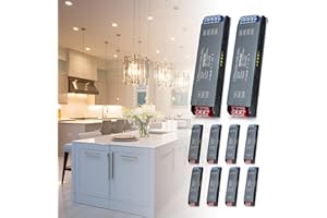 Transformateur 220V 24V LED Driver 200W, BRIMETI Ultra Mince Transfo 8,3A Adaptateur Alimentation, 220V AC à 24V DC Convertisseur, d'alimentation Basse Tension LED de Tension Constante (10 Pièces)