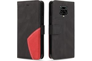 KKEIKO Funda para Xiaomi Redmi Note 9 Pro/Redmi Note 9S, Billetera Carcasa de PU Cuero, Anti Golpes Magnético Funda con Stand Function para Xiaomi Redmi Note 9 Pro/Redmi Note 9S, Negro