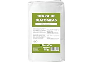 TIERRA VIVA Tierra de Diatomeas Micronizada Sin Aditivos 5KG | Múltiples usos | 100% Ecológico, natural y de máxima pureza | No calcinada