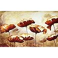 LOOK MY WALL Floral Painting With Frame Big Size Canvas Printed Wall Art Home Decorative Paintings (24x15) Multicolor