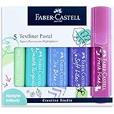 Faber-Castell Pastel Textliner Pen Set – Pack of 5 Asso...