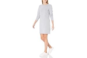 Amazon Essentials Vestido de Forro Polar con Cuello Redondo y Manga Larga por Encima de la Rodilla Mujer