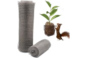 JINGHANGER Wurzelschutzkörbe für Pflanzen 2 Rollen Edelstahl Wurzelschutz Körbe Pflanzenwurzelschutz Root Guard Gopher Proof Wire Basket Schutzkörbe für Pflanzen Gemüse