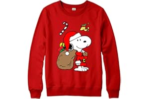 SH ENTERPRISES Snoopy Christmas Jumper, Snoopy Santa Xmas Festive Gift Adult & Kids Jumper Top