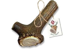 ChronoBalance® L Kaustange für Hunde ganze Stücke als Kauspielzeug: 100% Hirschgeweih für Hunde, Hundespielzeug, Leckerli Zahnpflege, Kausnack, Geweih Kauknochen, Natürlich ohne Zusätze (1er Set)