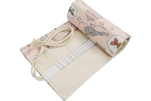 DOITEM Sac a Crayon de Toile, 48 Trous 72 Trous Pochette pour Crayons, Trousse de Crayons de Couleurs Sac Multi-usages (Crayons Non Inclus)