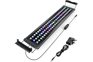 Honpal LED Aquarium Light, Fish Tank Light 40-60cm with Timer and Dimmer, Aquariums Plant Light Fish Lamp for 5-15 Gallon Tank, 10W Full Spectrum Led Light