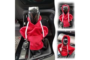AIXIMA Auto Schaltknauf Abdeckung, Schalthebel Hoodi,Gangschaltung Hoodie-Abdeckung,Passend für Manuelles oder Automatisches,Autozubehör Dekoratives,Holländischer Samt 18 x 13 cm