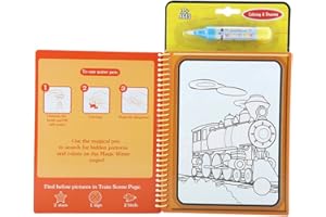 ‎ZERODIS Magiczna woda Doodle kolorowanka rysunek z magicznym piórem do rysowania zabawka edukacyjna wczesna nauka na dzień dziecka dla dzieci małe dzieci przenośny (pojazd)