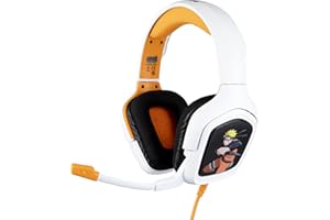 Konix Naruto Shippuden Casque Gaming Filaire PS4, PS5, Switch, Xbox One et Series X|S - Microphone - Câble 1,5 m - Prise Jack 3,5 mm - Motif Naruto