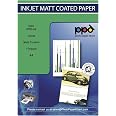 100 Fogli A4 Carta Fotografica Opaca Neo Media 100gsm Per Stampanti Inkjet, Bianco Luminoso