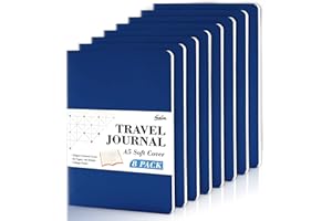 ‎FEELA Feela Notizbücher mit weichem Einband, liniert für die Arbeit, liniertes Reisetagebuch für Damen und Herren, Notizbuch, Schulbedarf, Geschäftsschreiben, 20,8 x 14 cm, A5, Marineblau, 8 Stück