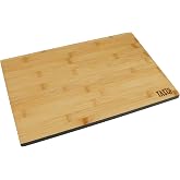 Tasty Sturdy Bamboo Cutting Board - For Chopping and Cooking Food, Sausages, Appetizers, Sandwich and Bread - 14 x 25 x 1.2 c