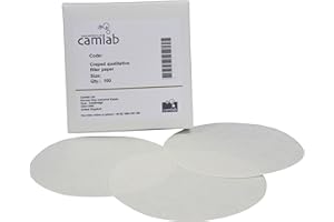 Camlab 1177782 Filterpapier, Grad 304 [113] Technischer Grad, 70 mm Durchmesser, 100 Stück