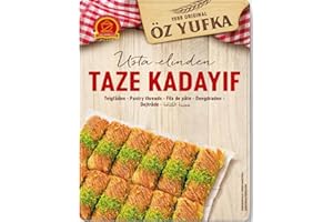 GENERIC Original Öz yufka Fresh Kadayif Shredded Fillo Dough Pastry Threads melis Taze kadayıf for Dubai Chocolate Kadaifi 400 Gram