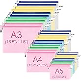 MerryNine Zipper Pouch Document Bag(5 Colors30 Pack) Letter Size Waterproof Document Pouch for School Office Supplies Cross S