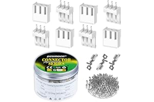 pzsmocn 250 Stück / 50 Sets JST VH 3,96 mm Pitch 3-polige Buchsenschale und Steckeradapterstecker Steckdosenklemme Drahtkabel 24–18 AWG Baugruppen, Header-Crimp-Pin-Kit