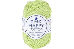DMC - Happy Cotton - Spécial Amigurumi - 100% coton - Très doux et agréable à utiliser | Pelote de 20 g - 43 m | 49 coloris