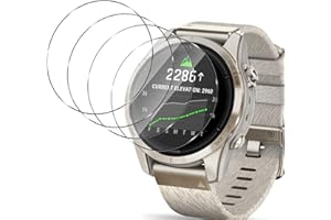 SumRioo 4 Pièces Verre Trempé pour Garmin Epix 2 Pro 42mm Film Protection écran, [9H Verre Dur] [HD Clair] [Anti Rayure] [Anti Empreinte] 2.5D Film de Protecteur D'Ecran pour Garmin Epix 2 Pro 42mm