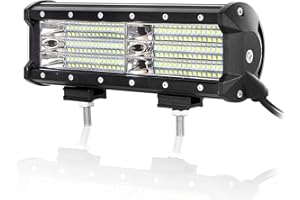 ‎AUXTINGS AUXTINGS 9 Zoll 270W 3 Reihe LED-Lichtstrahl-Arbeitslicht-Flutlichtstrahl für LKW-Traktor-4X4 Boot Weg von der Straßen-Selbstnebel-treibenden Lampe, 12V 24V imprägniern IP67