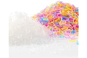 Zingso Małe gumki do włosów, cienkie gumki do włosów, 2000 sztuk, mini gumki do włosów dla dziewcząt, przezroczyste gumki do włosów, małe, cienkie gumki do grzywy, włosy konia, gumka do zaplatania