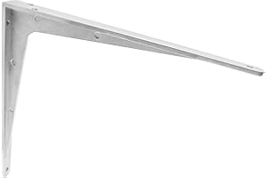 Gedotec Console pour charges lourdes aluminium argent mat - Sparta | 1 pièce - support d'étagère pour le montage mural | Dimensions : 500 x 450 x 47 mm | Capacité de charge 400 kg | Cornière en acie