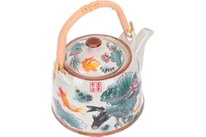 YARNOW Bouilloire Electrique Théière Chinoise Bouilloire Colorée Théière Bouilloire: Vintage Verser Pot Théière Bouilloire Cool Théière Vintage Bouilloire Colorée Bouilloire Porcelaine