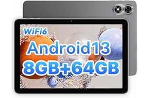 UMIDIGI G1 Tab Tablet PC 10,1 Pulgadas, Android 13, 8GB RAM(4GB+4GB), 64GB ROM(TF 1TB), RK3562 Quad Core con Batería de 6000mAh, Cámara 8MP+8MP, BT5.0, WiFi 6, Gris